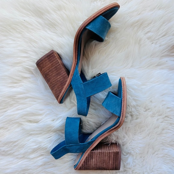 Steve Madden Castro Suede Block Heel Sandals - Picture 6 of 7